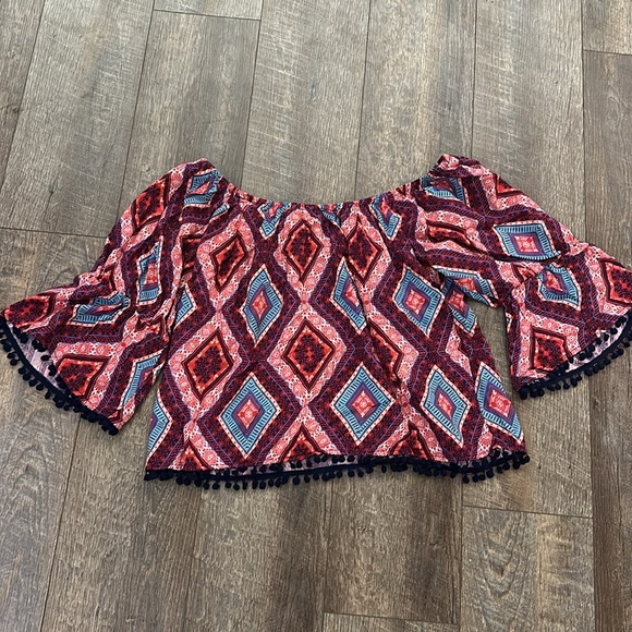 Wrangler off the shoulder Aztec print - Picture 7 of 11